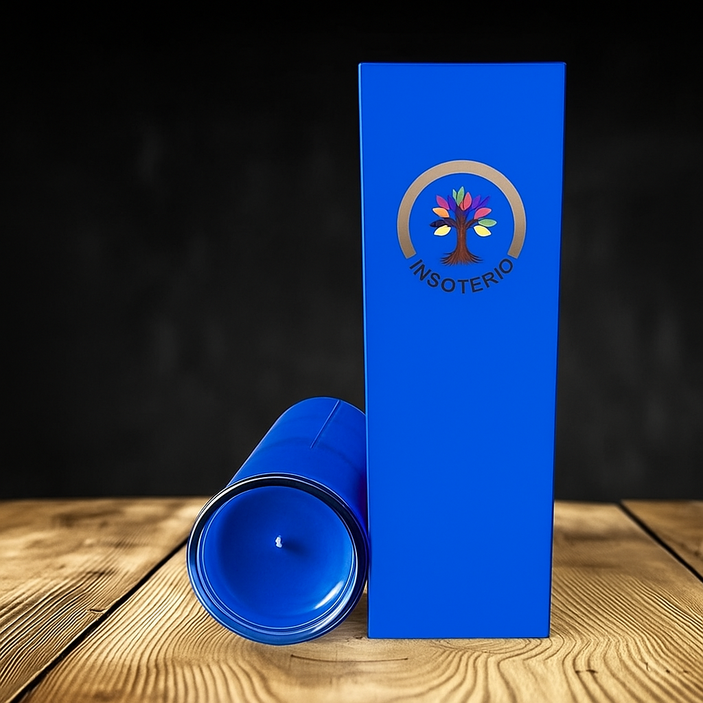 Bougie Neuvaine Bleue Roi
